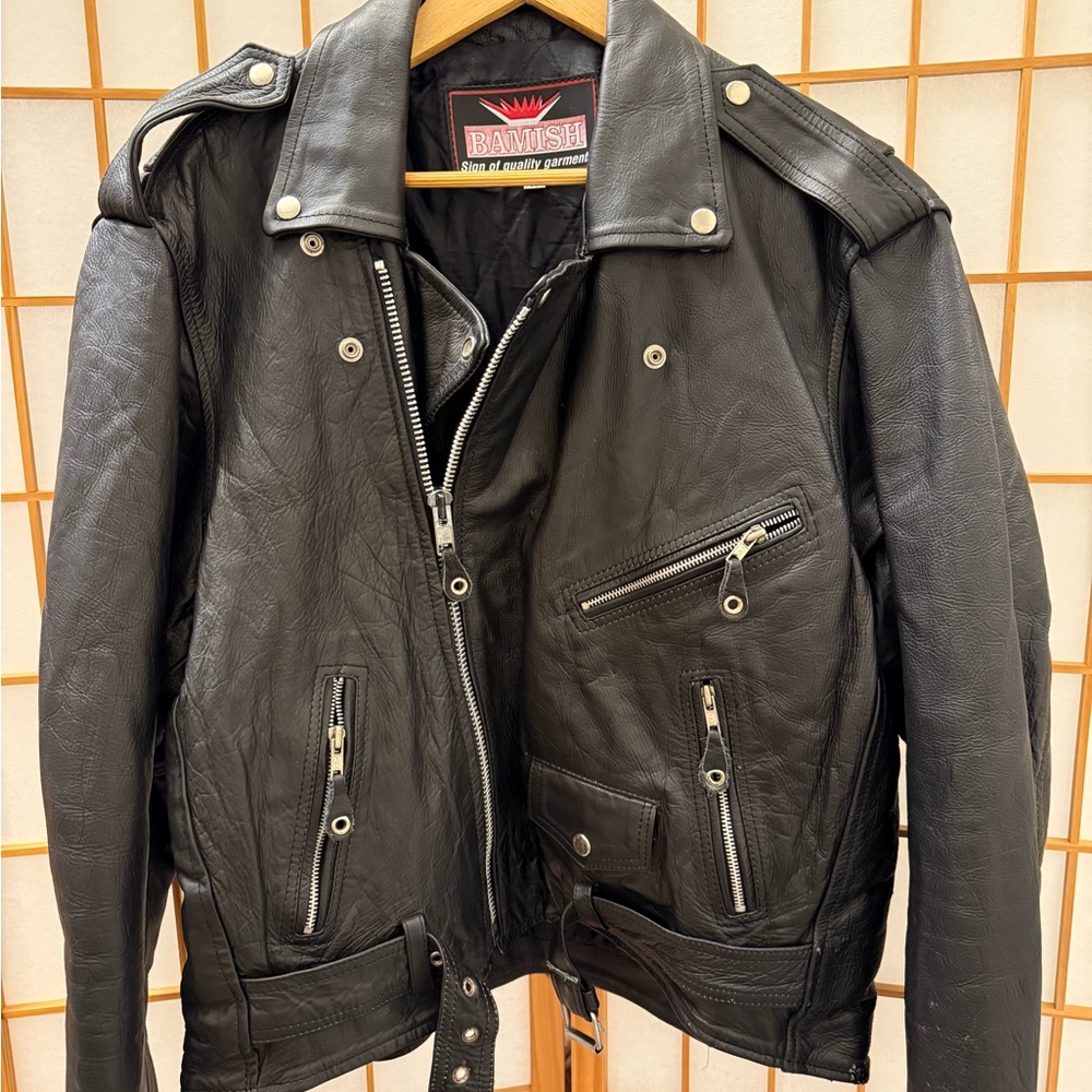Men's Black Biker Jacket